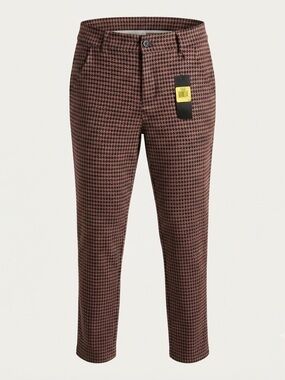 Lars Amadeus Houndstooth Pants Women Size 32 multicolor  NWT
